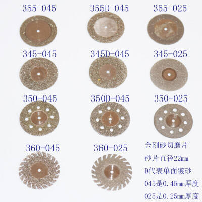 22mm特级金刚砂超薄切片双面单面磨片玉石原石骨雕打磨微型切割片