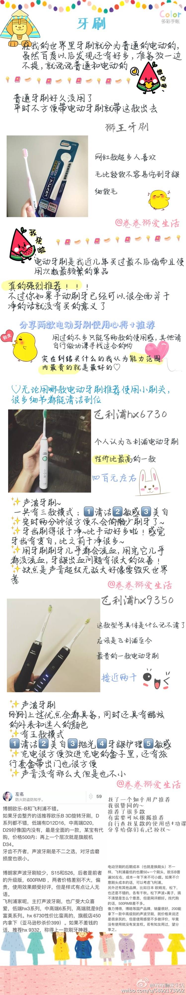 写了好久的口腔护理文章 在爱牙日终于写好惹 希望大家都能有一口好牙哟 @许桐楷 许太医的许多科普文章 有问题希望大家可以指出 p1日常注意 p2刷牙 p3牙线 p4牙刷 p5牙膏 p6漱口水 p7冲牙器 p8定期检查 p9美白办法 手账软件Color多彩手帐 