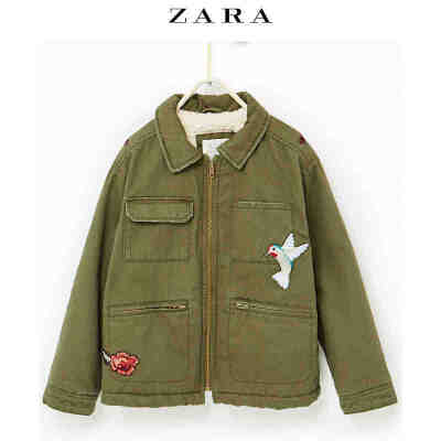 ZARA 童装 刺绣绒料夹克