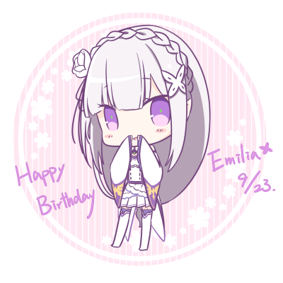 【来源P站，侵删】
happy birthday^^
画师：夜 。
贺生!(^O^)y 艾米莉娅「9.23」生日快乐！
艾米莉娅（亦译：爱蜜莉雅），《Re：从零开始的异世界生活》女主角。银发紫瞳，混血半精灵，银发美少女，EMT！
动漫二…