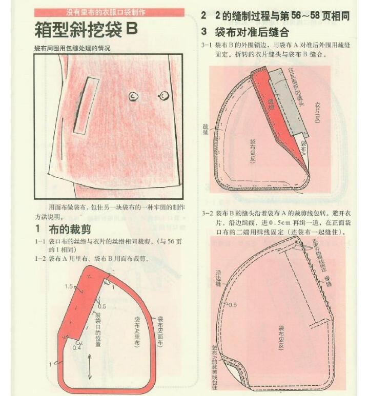 箱型斜挖袋B