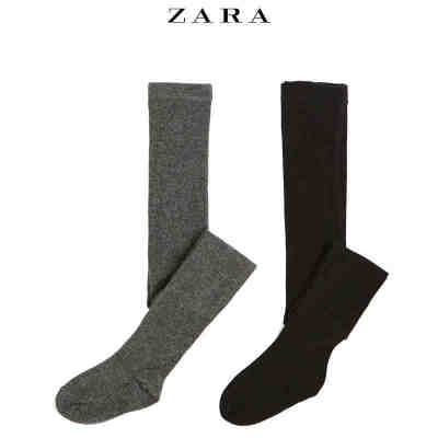 ZARA 童装 两件装素色裤袜