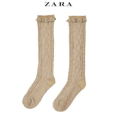 ZARA 童装 蕾丝花边高筒袜