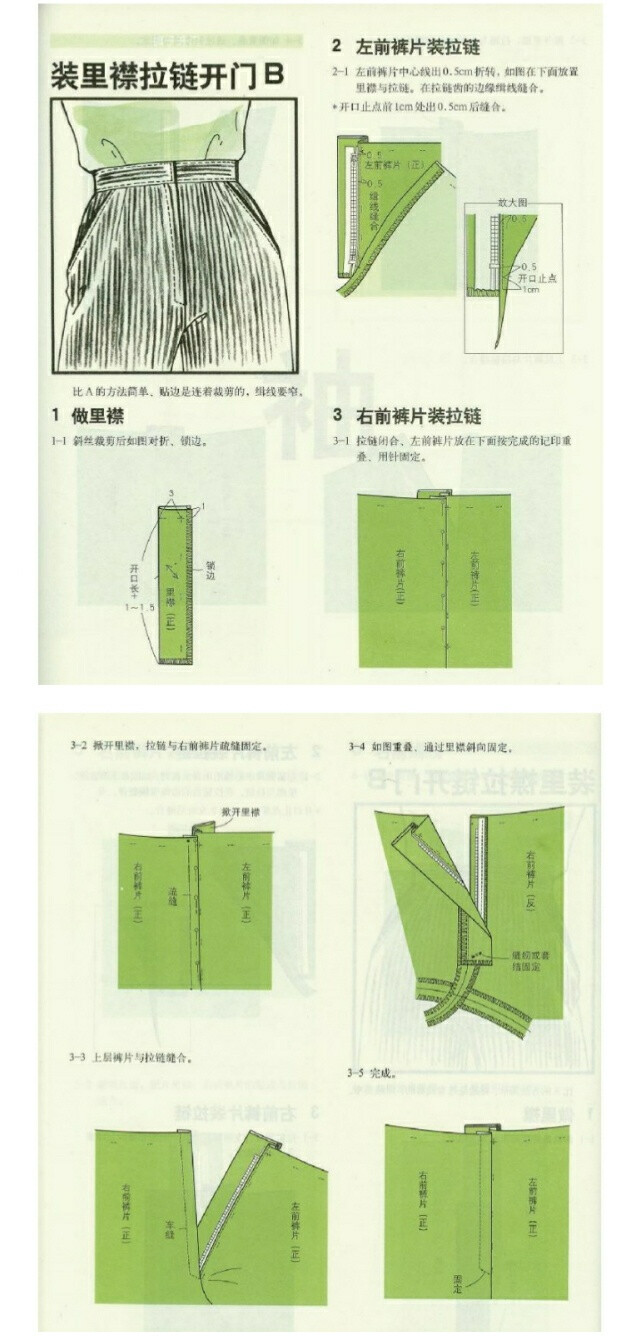 装里褶拉链开门 B