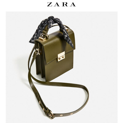 ZARA TRF 女包 方巾装饰斜背包