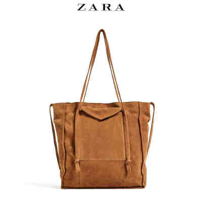 ZARA TRF 女包 绒面革托特包