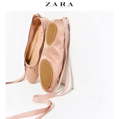 ZARA TRF 女鞋 棉缎芭蕾平底鞋