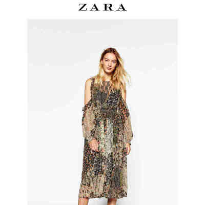 ZARA 女装 花卉连衣裙