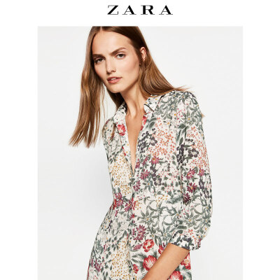 ZARA 女装 花卉印花连衣裙