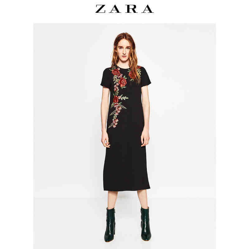 ZARA 女装 中长版连衣裙