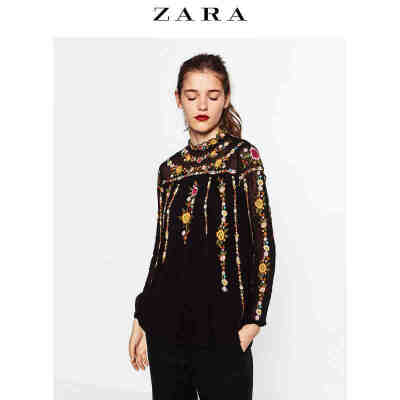 ZARA 女装 圆点薄纱长衫