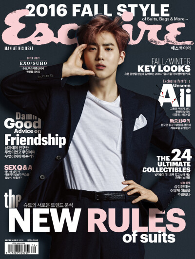 #ESQUIRE 杂志 9月刊 2016 花絮照 官图# EXO 张艺兴 Lay 金钟大 Chen 朴灿烈 Chanyeol 边伯贤 Baekhyun 都暻秀 D.O. 吴世勋 Sehun 金珉锡 XIUMIN 金俊勉 Suho 金钟仁 Kai