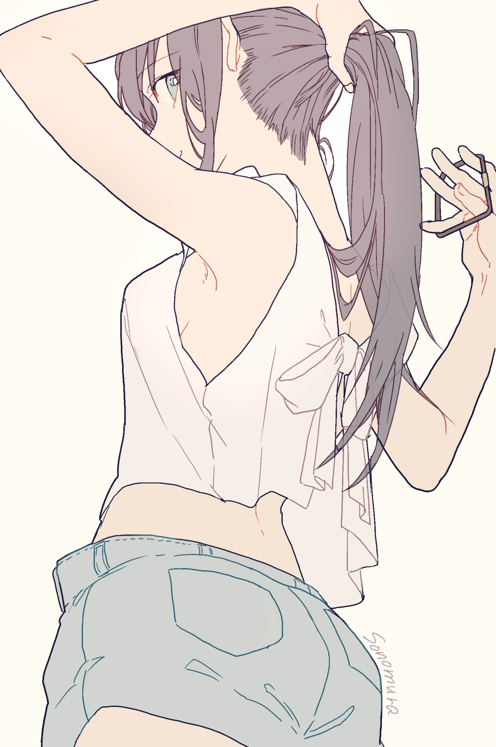 髪結い
女の子描く練習です。
12/13 デイリー11位、オリジナル３位ありがとうございました。
こんな順位初めてだったので驚きました。
コメント等もありがとうございます。
P站：ソノムラ
id=47475655