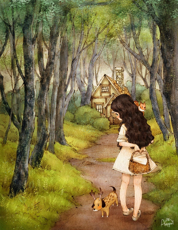 숲 속에 사는 소녀 (The girl in a forest)森林里的女孩
초록이 우거진 외딴 숲, 소녀를 따라 숲속 집으로 놀러오세요.
Come and visit the girl who lives in a house in a remote and green forest。来拜访住在遥远和绿色森林里的房子里的那个女孩。