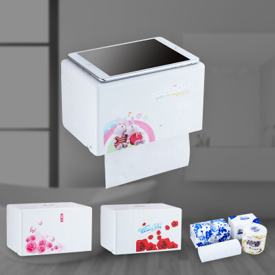 卫生间纸巾盒塑料厕纸盒卫生纸盒厕所纸巾架洗手间卷纸盒免打孔