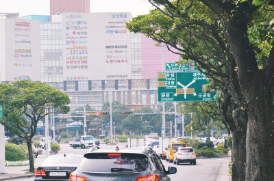 济州市，街景。