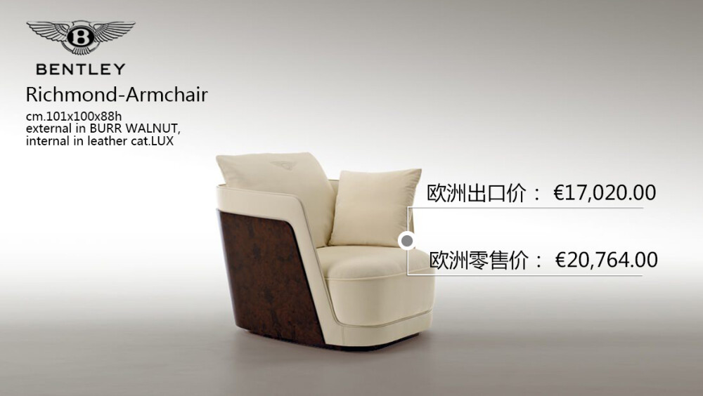 意大利顶级家具品牌BENTLEY Richmond-Armchair