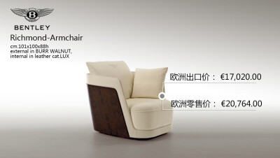 意大利顶级家具品牌BENTLEY Richmond-Armchair