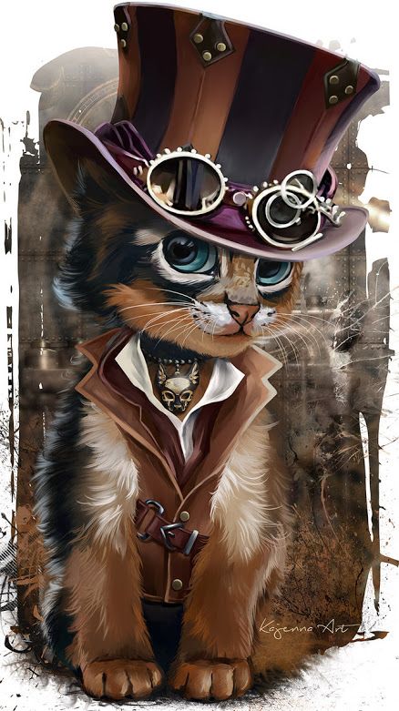 Steampunk Kitty by Kajenna: