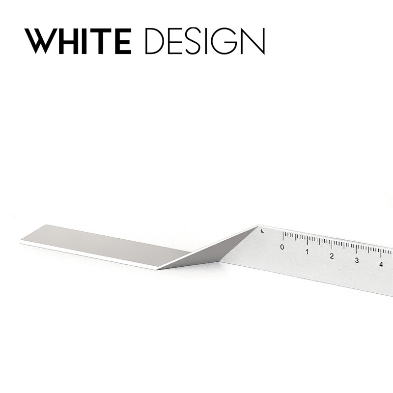 White Design 铝合金 直尺尺子简约创意建筑几何造型办公绘画文具