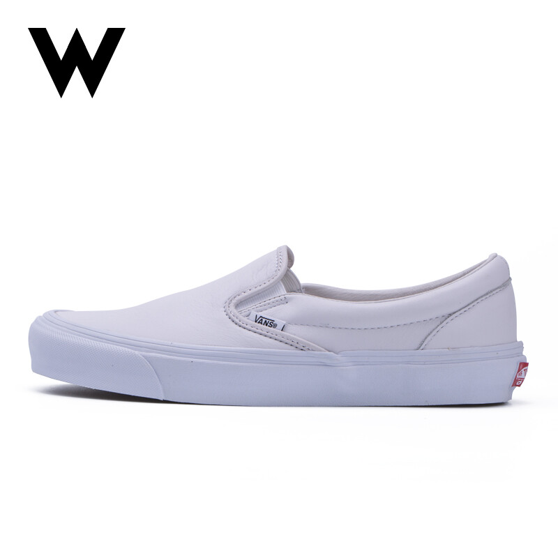 Vans 范斯 slip on 懒人鞋皮面 休闲男鞋 板鞋 VN000UDF1NT