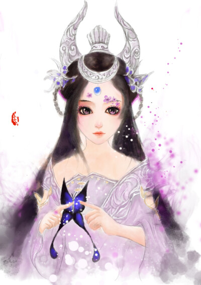 剑三 毒箩箩 水彩插画