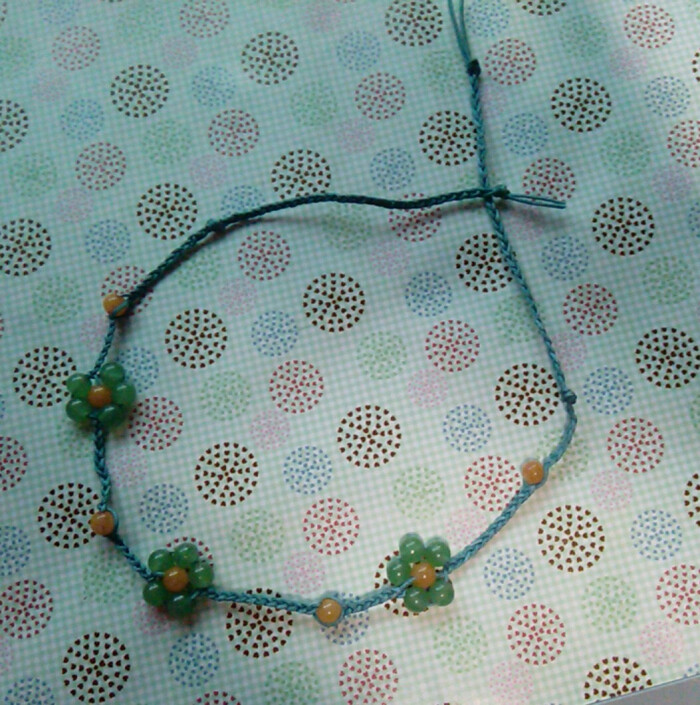 花型串珠绳编手链 堆糖 美图壁纸兴趣社区