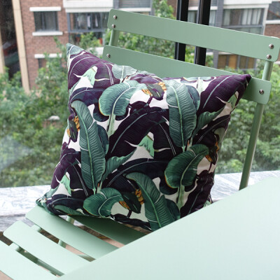 一植家平绒植物靠垫沙发垫抱枕双面印花清新原创设计森系宜家风格