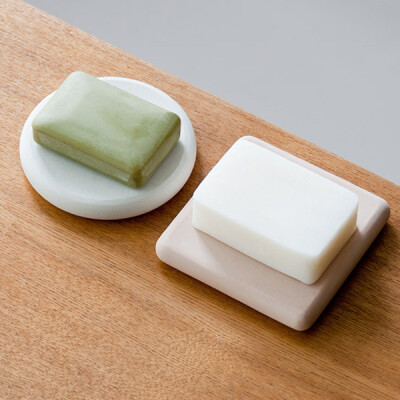 sovo创意硅藻土肥皂盒 简约沥水皂托 吸水除臭香皂盒 艾玛礼物