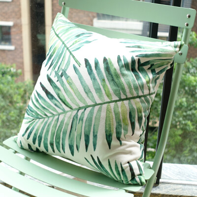 一植家平绒植物靠垫沙发垫抱枕双面印花清新原创设计森系宜家风格