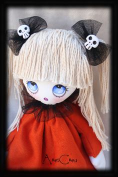 Pumpkin loves Halloween handmade gothic doll with by AresCrea, $68.00