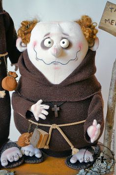 Коллекционные куклы ручной работы. Ярмарка Мастеров - ручная работа Два монаха. Handmade.