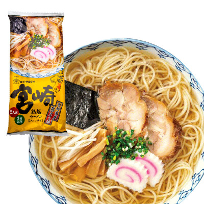 日本进口美鹿太宫崎鸡盐风味日式拉面212g