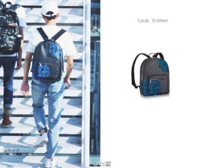 王俊凯近日以一身Louis Vuitton 2016秋冬男装系列白Tee搭配牛仔裤，身背饰有醒目蓝色绳索花纹的棋盘格印花Josh双肩包现身机场，脚上的小白鞋与头上超能敢死队LOGO的小白帽互相呼应，整套造型自然随意又符合他青春气…