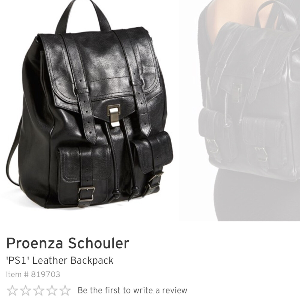 Proenza Schouler 黑色软皮双肩包