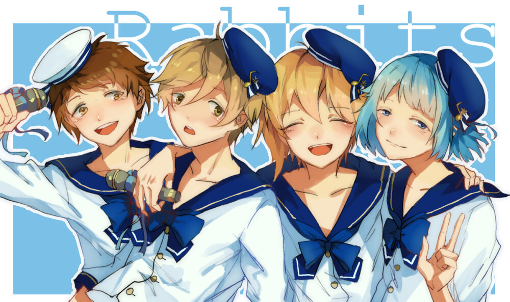 不知搬运 偶像梦幻祭 合奏明星 ES ensemblestars Ra*bits 仁兔成鸣 真白友也 紫之创 天满光 [pixiviID=58858951]【侵删致歉】