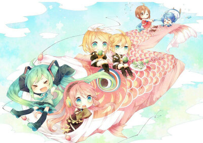 v家,镜音双子，LUKA,MIKU,LEN,RIN,...