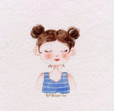 水彩画 可爱人物