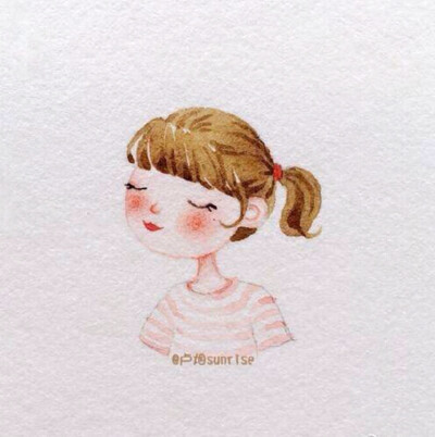 水彩画 可爱人物