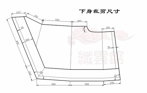 马王堆曲裾剪裁图2