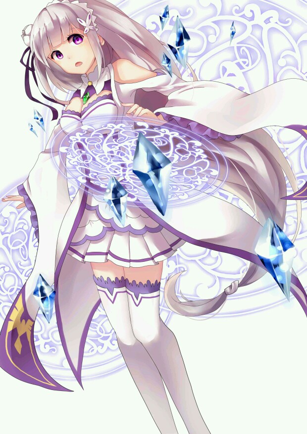 银发紫瞳,傲娇,半精灵,银发美少女,emt!