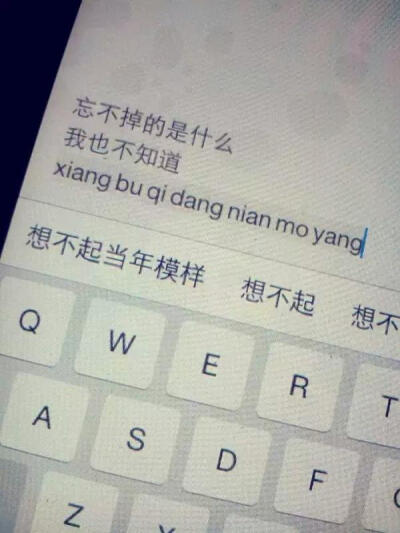 忘不掉的是什么 我也不知道 想不起当年的模样 “她说”