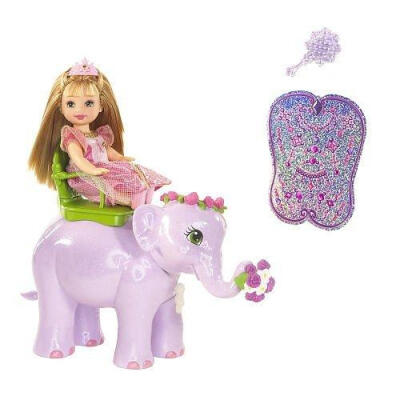专柜正品 芭比娃娃 Barbie 森林公主与凯莉小象 K8109