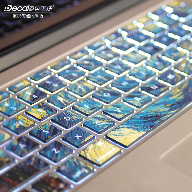 MacBook按键贴 透光 macbook Air Pro 键盘贴 笔记本键盘膜 名画