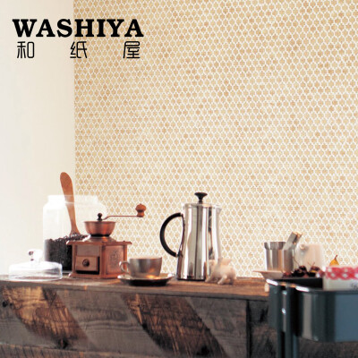 和纸屋欧式古典凹凸肌理仿瓷砖纹 进口日本墙纸壁纸 按米卖