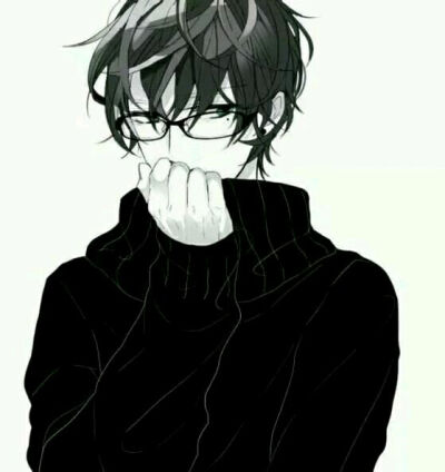 动漫 二次元 男生头像 帅 黑白
