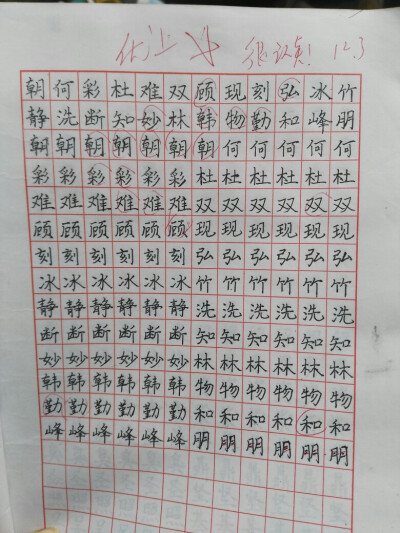 高中就喜欢写字了