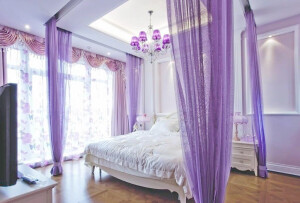 紫色系公主房
