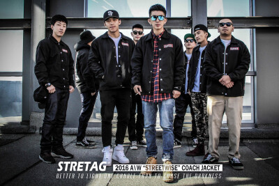 STRETAG思锐泰格适者生存教练夹克外套黑白尼龙限量coachjacket