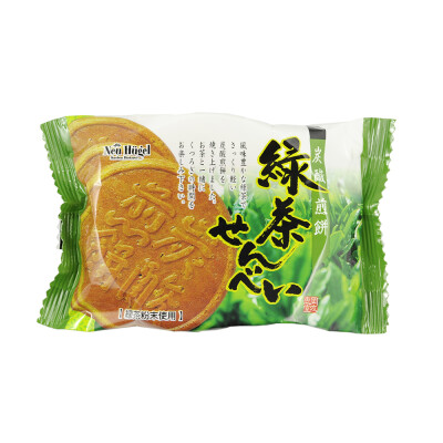 日本进口零食品 冈友惠堂 绿茶味脆饼 60g 办公室零嘴休闲饼干